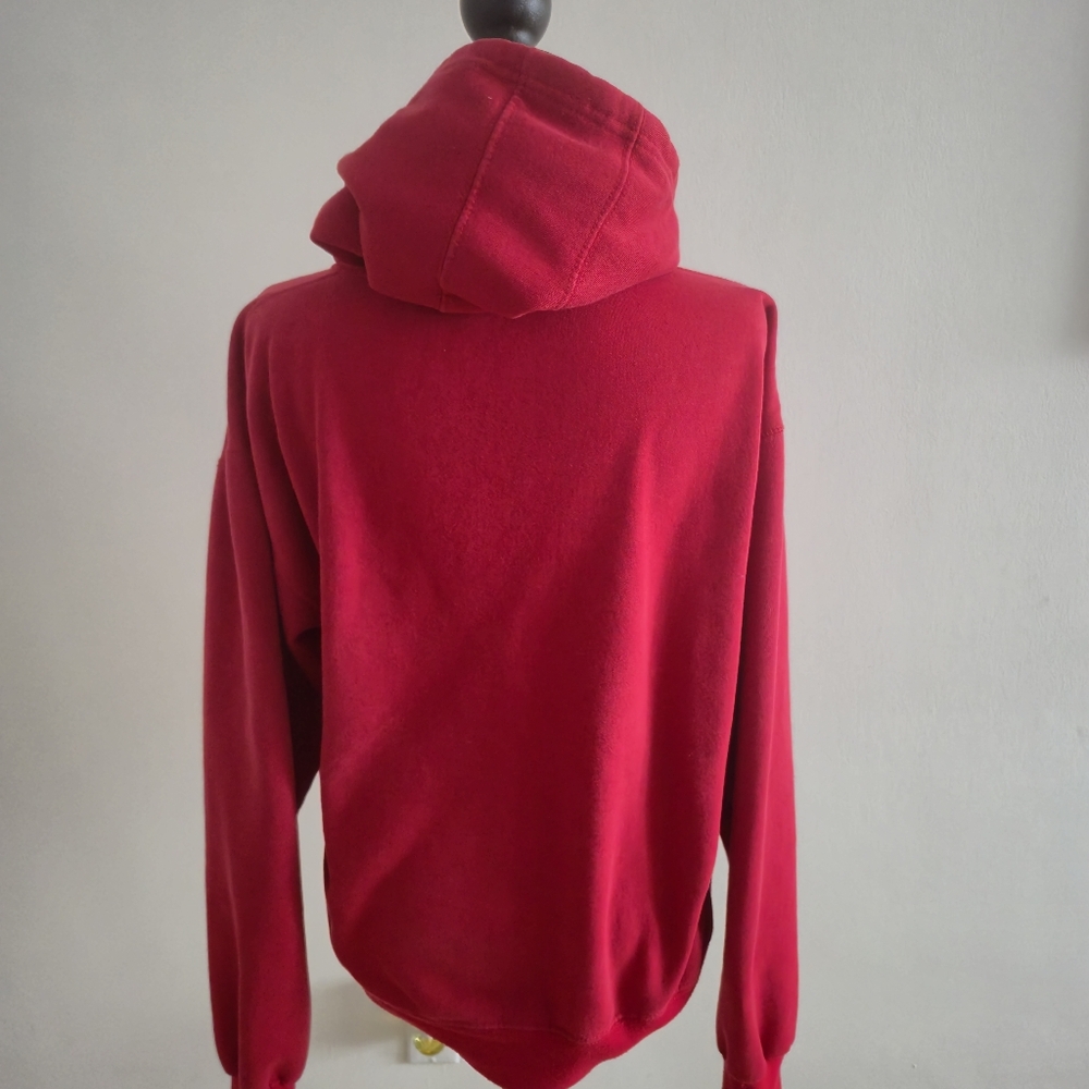 Vintage Banff Canada Red Plaid Applique Hoodie - XL, Retro Y2K - Picture 5 of 17